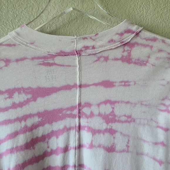 Anthropologie Free People Tie Dye T-Shirt Small Long Sleeve Tee Shirt Oversized - Picture 7 of 10